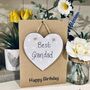 Personalised Grandad Birthday Card Wooden Heart, thumbnail 1 of 3