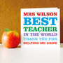 Personalised Best Teacher In The World Card, thumbnail 3 of 3