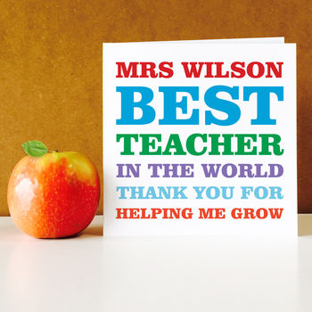 Personalised Best Teacher In The World Card, 3 of 3