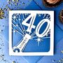 Champagne Bottle Personalised 40th Birthday Card, thumbnail 1 of 4