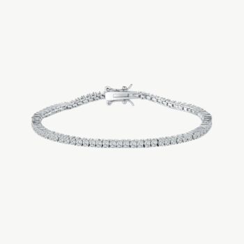 Sterling Silver 2mm Luxe Tennis Bracelet, 2 of 2