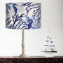 Coral And Seahorse, Blue And White Lamp Shade, thumbnail 2 of 5