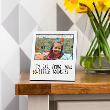 To Dad From Your Little Monster Photo Frame, 2 of 6