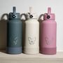 French Bulldog 30oz Water Bottle With Removable Dog Bowl, thumbnail 1 of 7
