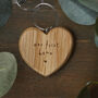 Send With Love 'Our First Home' Oak Heart Keyring, thumbnail 1 of 2