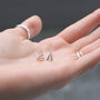 Paper Plane Studs Triangle Earrings Sterling Silver, thumbnail 3 of 3