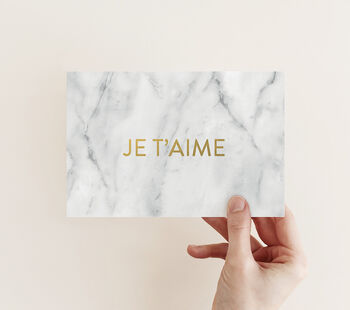 Valentine's Luxury Gold Foil White Marble Card, 2 of 6