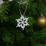 Porcelain Snowflake Christmas Decoration, thumbnail 1 of 12