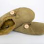 Sheepskin Slippers Olive 100% Real Fur Hand Crafted, thumbnail 1 of 7