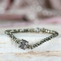 Pyrite And Silver Stretch Bracelet, thumbnail 1 of 12