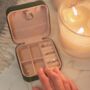 Stocking Filler Portable Jewellery Box Christmas Green, thumbnail 4 of 8