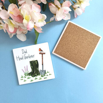 Personalised Head Gardener Ceramic Coasters, 5 of 5