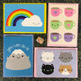 Happy Rainbow Kawaii Card, thumbnail 5 of 6