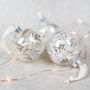 Bauble Of Dried Flowers 'Selene' White Tree Decoration, thumbnail 4 of 6