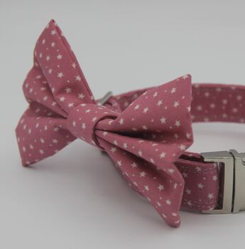 Pink Star Dog Bow Tie, 2 of 6