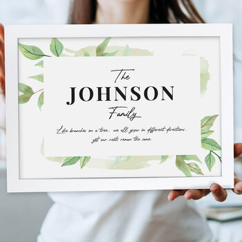 Personalised Framed Family Name Print, 2 of 4