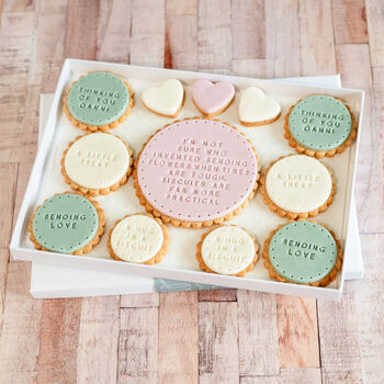 Personalised Better Than Flowers Iced Biscuits 12, 2 of 5