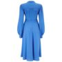 Eva Dress In Palace Blue Vintage 1940s Style, thumbnail 2 of 3