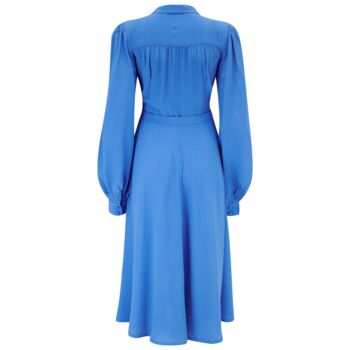 Eva Dress In Palace Blue Vintage 1940s Style, 2 of 3