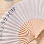 Elegant Grey And White Wedding Fans Favours X Five, thumbnail 3 of 3