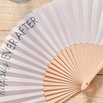 Elegant Grey And White Wedding Fans Favours X Five, 3 of 3
