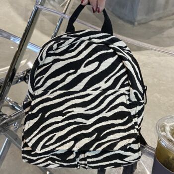 Animal Zebra Print Small Backpack Bag, 3 of 8