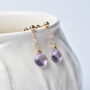 Pink Tourmaline And Pink Amethyst Drop Earrings, thumbnail 2 of 10