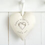 Personalised 4th Linen Wedding Anniversary Heart, thumbnail 8 of 9