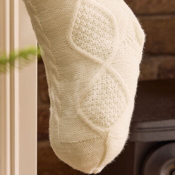 Personalised Cream Luxury Christmas Stocking, 5 of 5