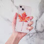 Autumn Leaf Personalised Clear Phone Case, thumbnail 1 of 5