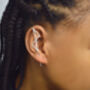 Geometric White Topaz Rose/Gold Plated Drop Earrings, thumbnail 4 of 10