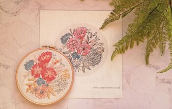 Peonies Embroidery Kit, 10 of 12