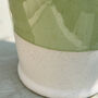 Green And White Dipped Ceramic Jug Vase, thumbnail 6 of 7