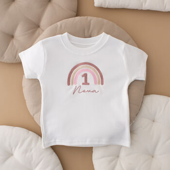Personalised Children's Birthday T Shirt Rainbow, 2 of 2