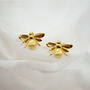 Bee Sterling Silver Or Gold Filled Stud Earrings, thumbnail 2 of 4