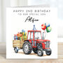 Personalised Tractor Birthday Card, thumbnail 2 of 3