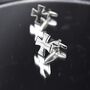 Silver Cross Cufflinks Polished Maltese Design For Men Gift, thumbnail 1 of 5