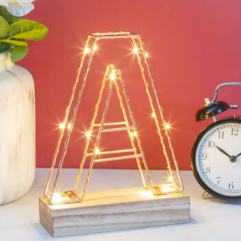 Personalised Wire Frame Light Up Letter, 2 of 3