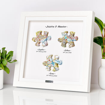 Personalised Children's Birthdays And Family Milestone 3D Jigsaw Map Print Gift For Parents, 2 of 12