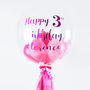 Personalised Hot Pink Clear Bubble Balloon, thumbnail 1 of 4