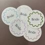 Wavy Colourful Round Place Cards, thumbnail 2 of 2