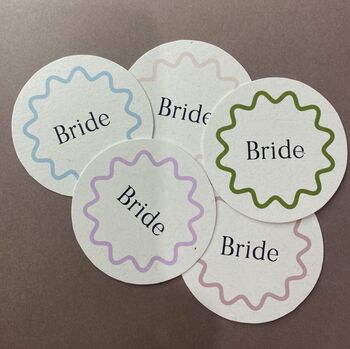 Wavy Colourful Round Place Cards, 2 of 2