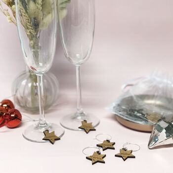Personalised Christmas Star Wine Glass Charms, 12 of 12