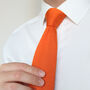 Orange Diamond End Knitted Neck Tie In 100% Soft Polyester, thumbnail 3 of 11