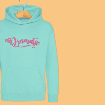 'Dramatic' Hoodie Jumper For Girls And Boys, 5 of 11