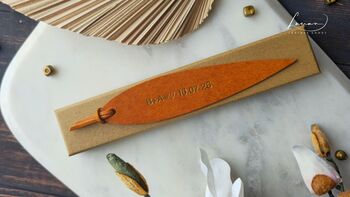 Willow Personalised Leather Bookmark, 4 of 10