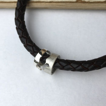 Personalised Men's Silver Coastline Hoop Bracelet, 6 of 6