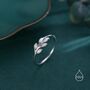 Sterling Silver White Opal Olive Leaf Ring, thumbnail 1 of 11