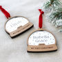 My First Christmas Personalised Name Snow Globe Style Bauble, thumbnail 3 of 7