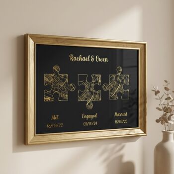 Wedding Anniversary Gifts For Couples Gold Milestones Print, 11 of 12